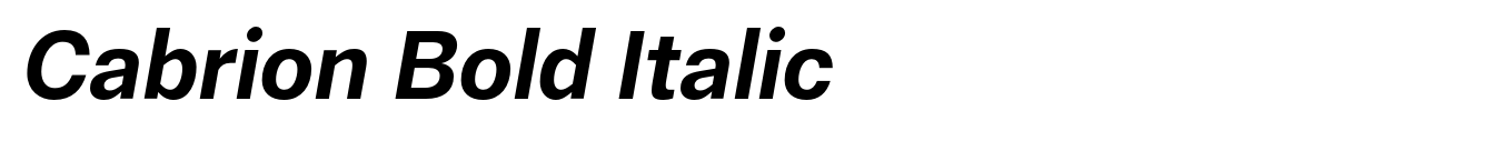 Cabrion Bold Italic